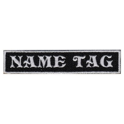 Custom Embroidered Name Tag Biker Patch 4 x 1.5
