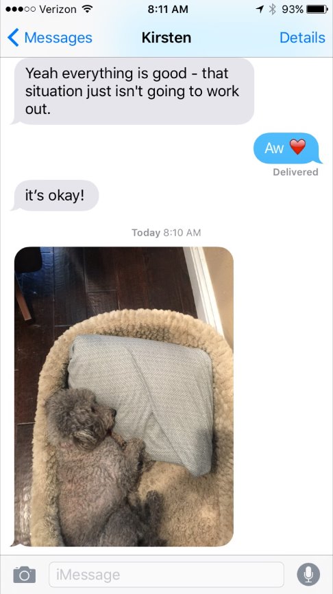 When Teresa called me