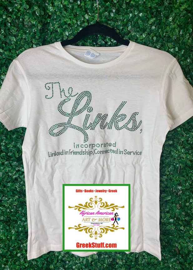 Links Script Bling Tee (White)