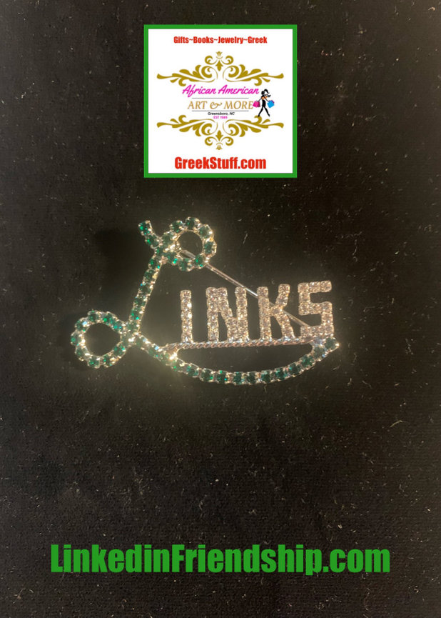 Links “Fancy L” Crystal Pin (Medium)