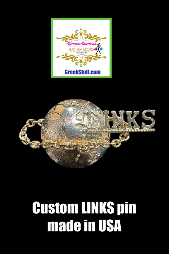 Links Metal Globe Pin
