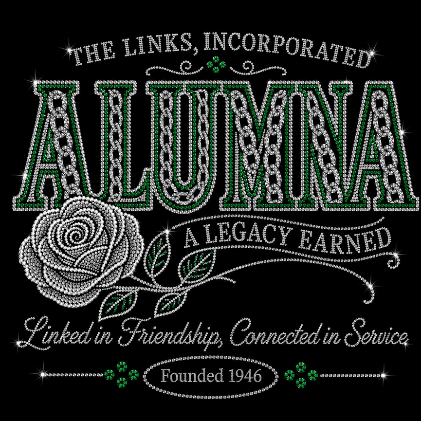 Links Alumna with Rose Bling Tee