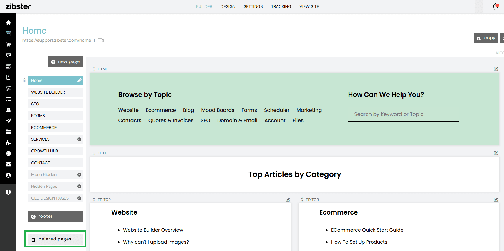 How Can I Recover A Deleted Page From My Website? - Zibster Knowledge Base