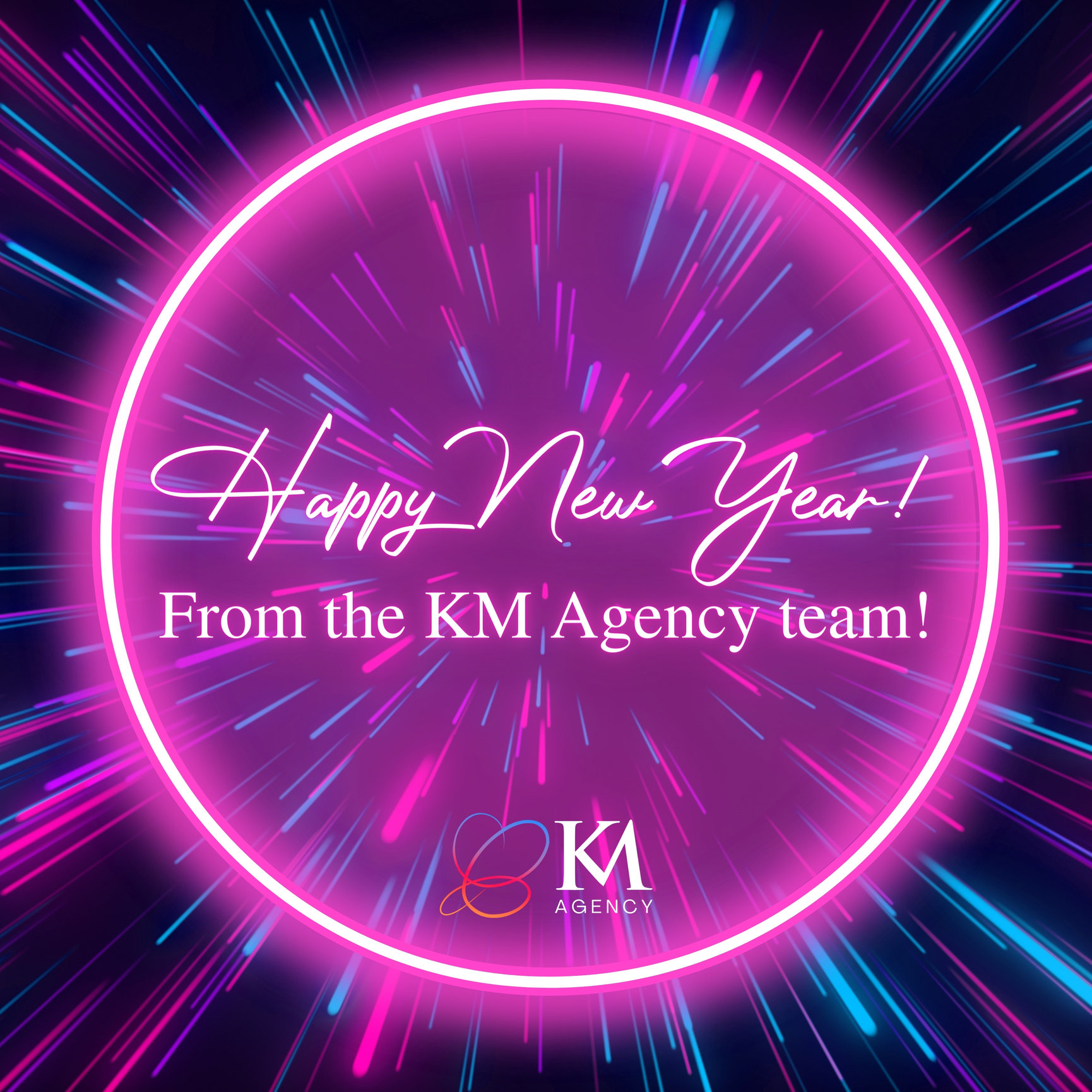 Happy New Year 2024 from KM Agency Team KM Agency